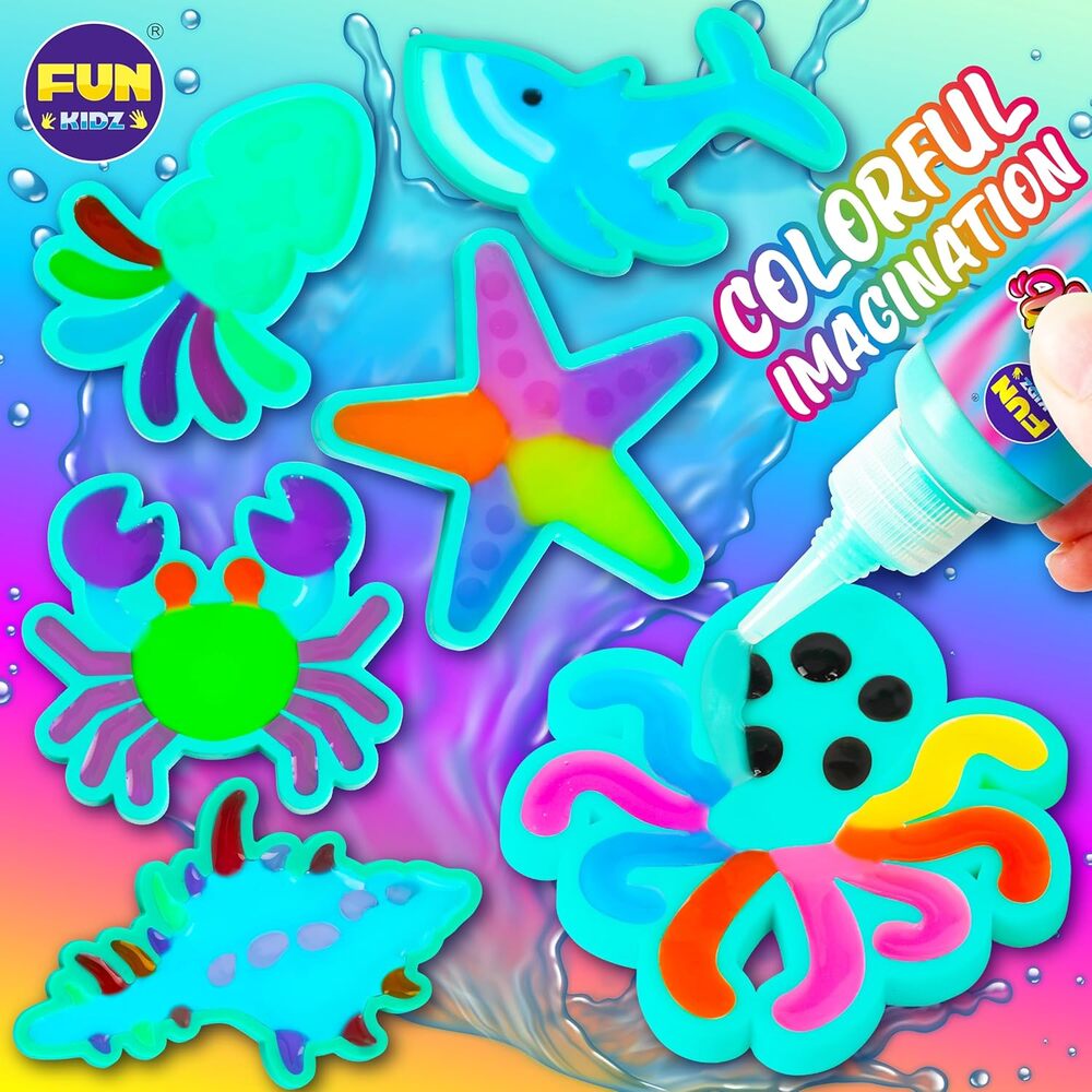 Ocean Magic Water Elves, Aqua Squishy, 25 Bright Colors, Gel 16 Creature Molds - Picture 2 of 5
